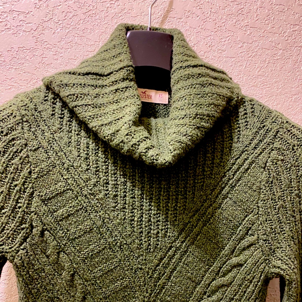 Hollister Turtleneck Sweater Dress Green Size XS